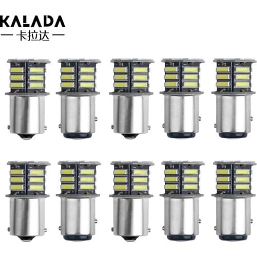 10 pcs / lot high bright 7020smd pure white led bulb car 1156 ba15s p21w 1157 bay15d p21/5w led braking lamp turn signal lights