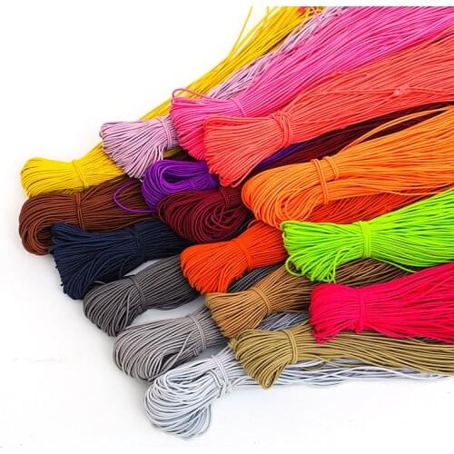 2.5mm Colorful High-Elastic Round Elastic Band Round Elastic Rope Rubber Band Elastic Line DIY Sewing Accessories 5meters