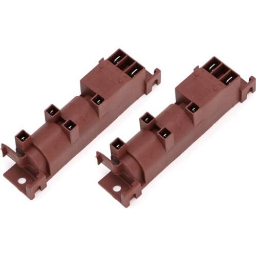 2Pcs 220V Gas Stove AC Pulse Igniter with 4 Terminals Gas Water Heater Parts Spark Igniter for Cooktop Range