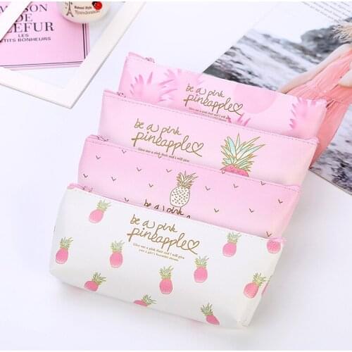 20pcs Kawaii Pencil Bags Lot Cute Pineapple Pens and Pencils Pouch for School Office Pen Organizer Large Pencil Pouch Stationery