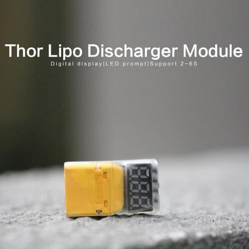 30.2X17.1X13.9mm HGLRC Thor LIPO Battery Discharger 2-6S Digital Display LED XT60 for RC Airplane Helicopter FPV Racing Drones