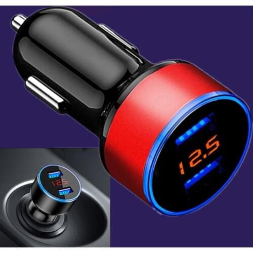 4.8A Car Charger QC 3.0 Car-Charger For iPhone 12 11 Pro 8Plus Xiaomi Samsung Mobile Phone Adapter LED Display USB Phone Charger