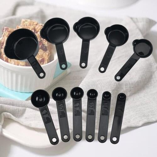 5/10pcs Plastic Measuring Cups and Spoons Coffee Tea Sugar Scoop For Baking Flour Spoon Measuring Tools Kitchen Accessories