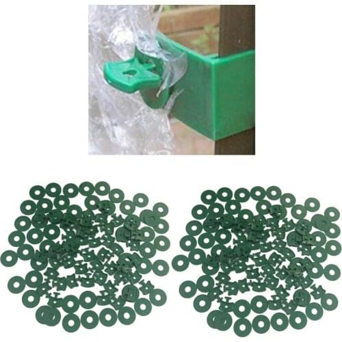50pcs/100Pcs Greenhouse Twist Clips Washers Set Shading Fixing Clips and Washers