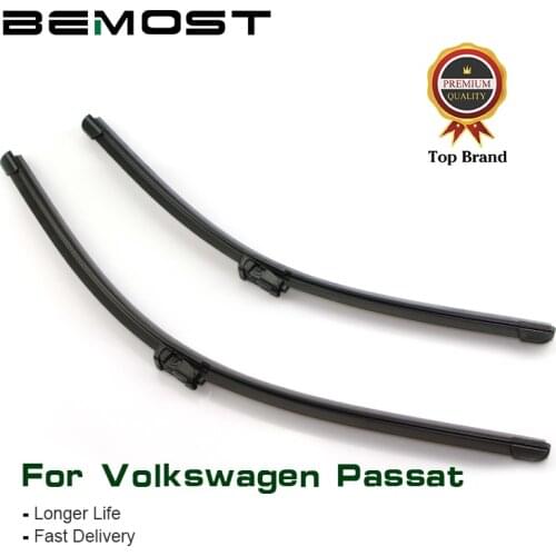 BEMOST Car Wiper Blades Rubber For Volkswagen Passat B5 B6 B7 Fit Hook/Push Button/Side Pin Arms Model Year From 1999 To 2015