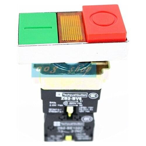 ZB2-BV6 On Off Start Stop Push Button w AC 220V Light Indicator Momentary Switch LED Lamp