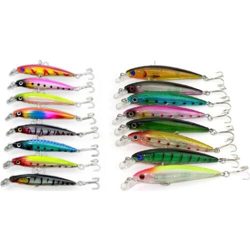 HENGJIA 16pcs hard minnow fishing lures set bass wobbler pike carp trout perch peche crappie fishing baits pesca fishing tackle
