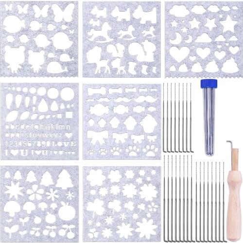 Imzay Wool Felting Needles Wool Felt Mold Needle Felting Applique Mold Needle Felting Needle Felting Supplies Felting Kit