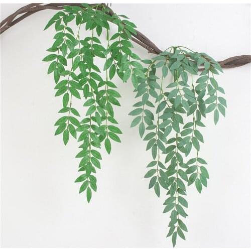 Artificial Leaves Plastic Plant Vine Wall Hanging Garden Living Room Club Bar Decorated Fake Leaves Green Plant