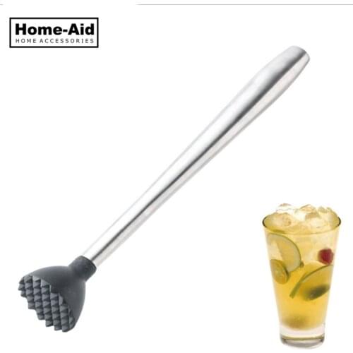 Stainless Steel Cocktail Muddler Bar Mixer Barware Mojito Cocktail DIY Drink Fruit Muddler Ice Barware Drinking Bar Tool
