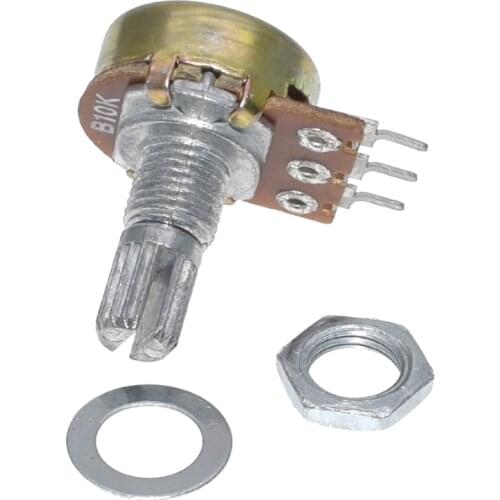 10 PCS WH148 B10K Linear Potentiometer 15mm Shaft With Nuts And Washers
