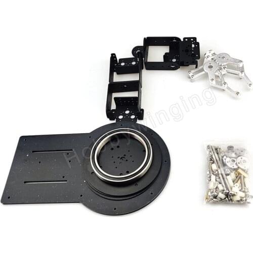 6 DOF Robot Metal Alloy Mechanical Arm Clamp Claw Bracket & Swivel Stand Mount Kit for Arduino Robotic Education