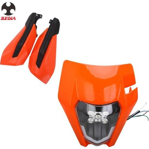 Motorcycle New LED Headlight Headlamp & Handguards For KTM SX XC SXF EXCF XCW XCF 50 65 85 125 150 250 300 350 450 500 2019 2020
