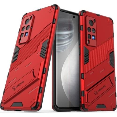 Punk Phone Case For Vivo X60 Pro Case For Vivo X60 Pro Cover Armor Shockproof Silicone Stand Protective Bumper For Vivo X60 Pro
