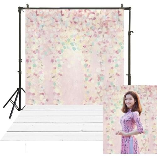 Pastel Painting Photographic Backdrop Polyester Cloth With Wood Floor Back Drops Model Portrait Photo Studio Booth Backgrounds