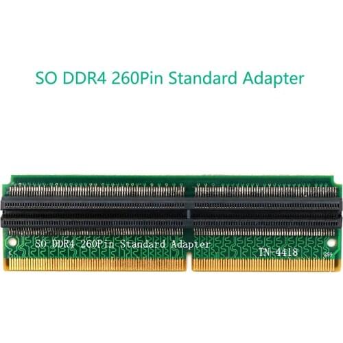 Add On Cards DDR4 SO DIMM Adapter Memory Riser Card SO DDR4 260Pin Memory Test Protection Adapter Connector for Laptop PC