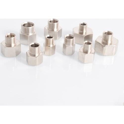 M8 M10 M12 M14 M16 Metric 1/8" 1/4" 3/8" 1/2" BSP Female to Male Thread Brass Nickel Plated Pipe Fitting Reducing Connector