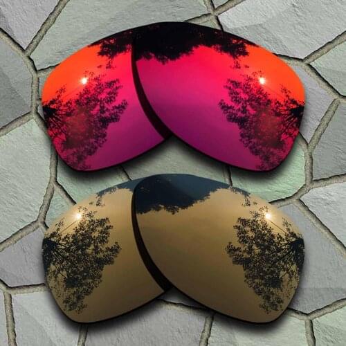 Violet Red&Bronze Copper Sunglasses Polarized Replacement Lenses for Oakley Dispatch 2
