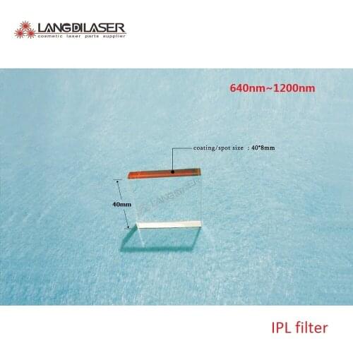 Size : 40*8*40 / spot size : (40*8) / wavelength : 640~1200nm / IPL filter for cosmetic laser