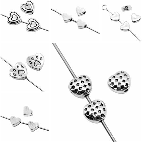 Sejuani diy charms for jewelry making kit pendant for bracelet jewelry accessories Heart Small Hole Spacers Beads