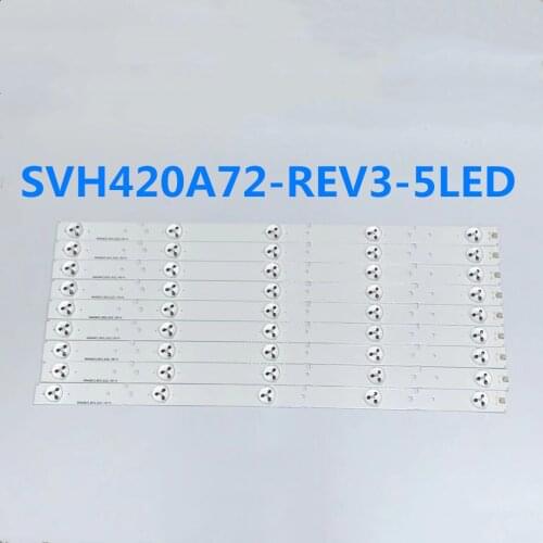 LED Backlight strip 9pcs/set SW 39 3228 05 REV1.1 120814 SVH420A72_REV3_5LED_130114 5 LEDs 3V) 420mm