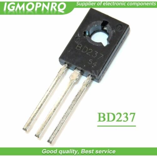 20PCS Transistor BD237 NPN 2A/100V TO-126 transistor New Original Free Shipping