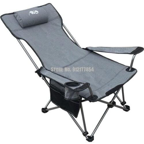 Outdoor Folding Chair Fishing Reclining Chair Leisure Office Lunch Break Camping Multifunctional Beach Chair Portable Back Recli