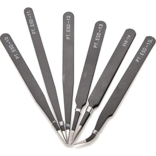 VETUS BGA ESD Antistatic Tweezers ESD-10/ESD-11/ESD-12/ESD-13/ESD-14/ESD-15 6 Styles