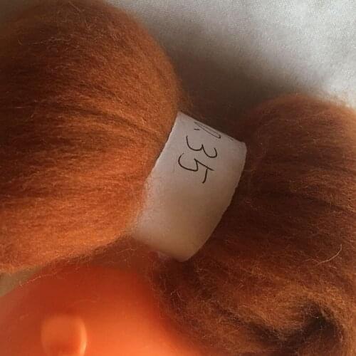 WFPFBEC 70s Australia COMBED 100% WOOL fiber merino diy wool for neddles felting 50g 100g NO.35