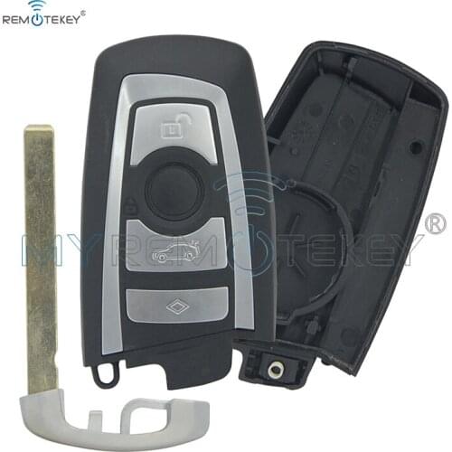 Remtekey smart key replacement shell case 4 button car key for BMW key 3 5 7 series 2009 2010 2011 2012 2013 2014