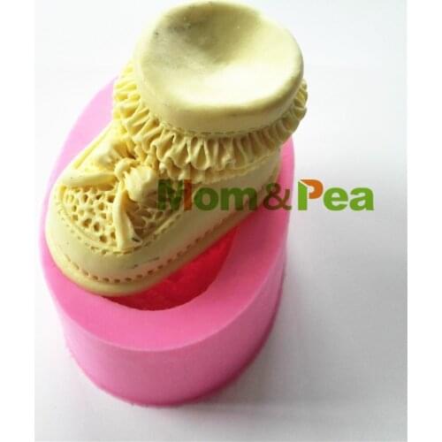 Mom&Pea 0416 Free Shipping Shoe Silicone Soap Mold Cake Decoration Fondant Cake 3D Mold Food Grade Silicone Mould