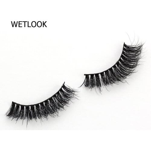 1 pair 3D Handmade Mink Eyelashes individual Natural False Eyelashes long lasting fake Eye Lashes Extension Thick full strip A06