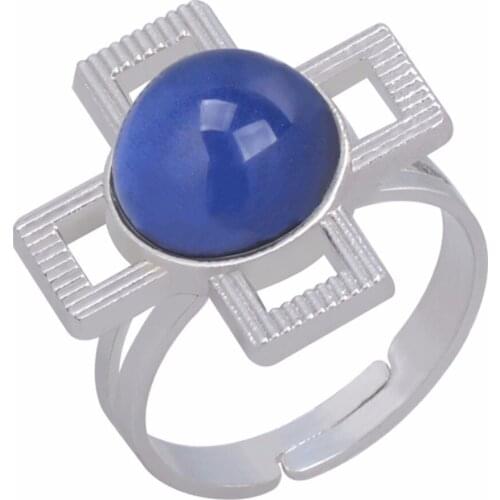 10 pcs Mood Rings Fashion Hollow Cross Ring Female Ring with Temperature Controlled Color Change Adjustable Wholesale