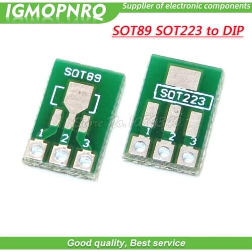20pcs SOT89 SOT223 to DIP Transfer Board DIP Pin Board Pitch Adapter keysets SOT-89 SOT-223 Transfer to DIP