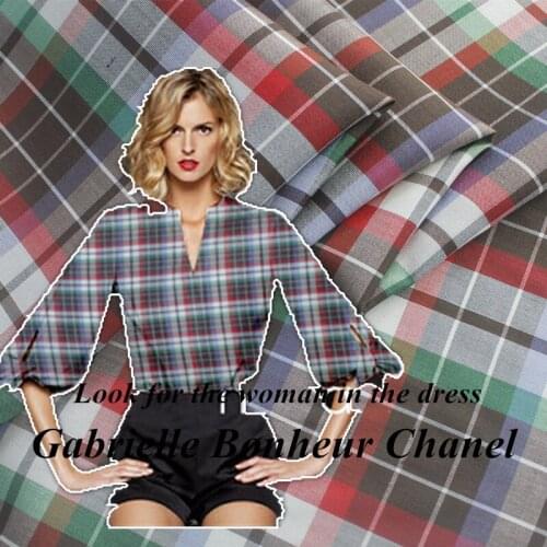 2021 Silk Retro double Palace Plaid silk fabric B101