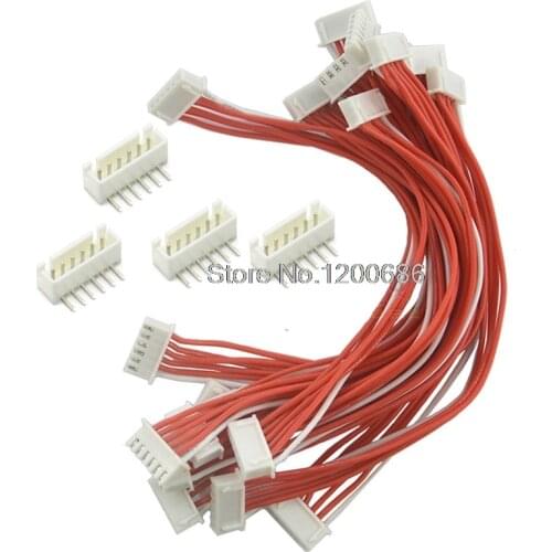 30CM 24AWG 6P Double-end XH 2.54mm 6 Pin Battery Connector Plug Female & Male with Wire