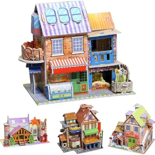 3D Paper Three-Dimensional Puzzle Educational Toy DIY Children Handmade Gift Best Wishes Kids Christmas Gift Handmade Crafts