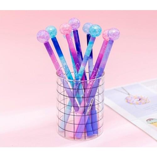 48pcs Glitter Pens Cute Crystal Ball 12 Constellation Pens for School Supplies Kawaii Stationery Pen for Girls Material Escolar