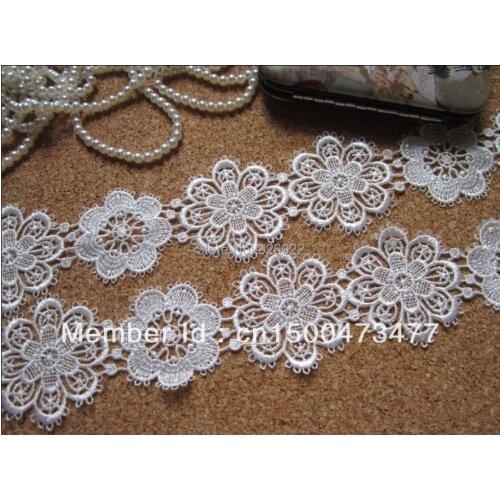 5cm Wide Beautiful design with lovely flowers Lace Trim 12meters/lot