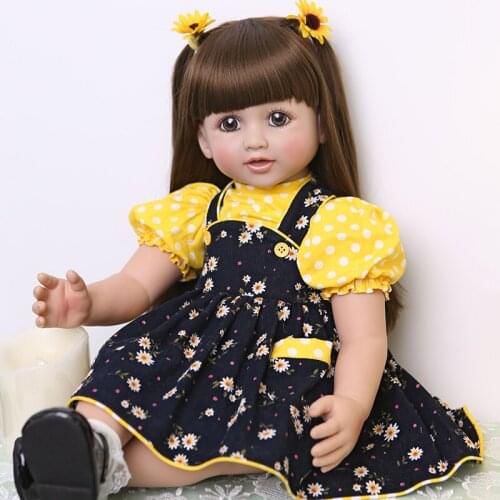 60cm princess sue Reborn Toddler Dolls Toy Lifelike Vinyl bebe reborn Cloth Body Alive beauty doll Birthday Gift