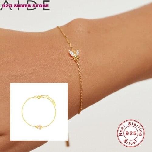 Aide 925 Sterling Silver Bee Bracelet For Women Girls Animal Design Bracelet 2021 Trend Fashion Jewelry Pulseras Mujer Bangles