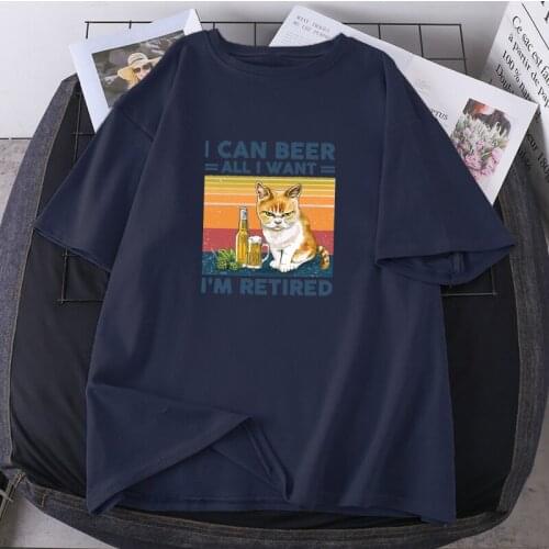 All I Want Cats Cute Print T-shirts Woman Short Sleeve Oversize Female Fashion Round Neck Fashion 2021 Clothing High Quality