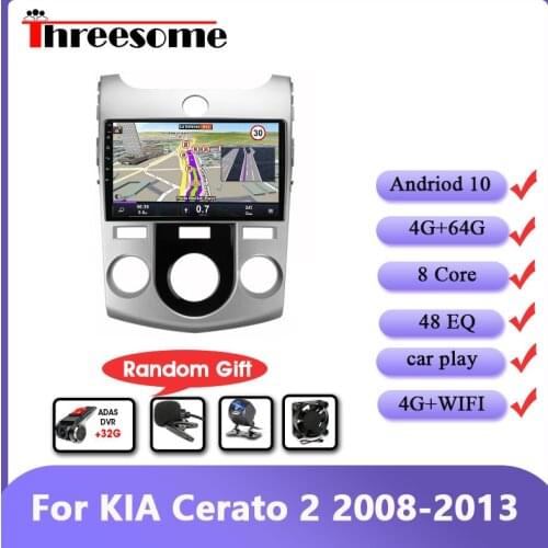 Android10.0 Car Radio For KIA Cerato 2 2008-2013 Player Bluetooth DSP RDS 4G Multimedia Video Players Stereos with Frame 2 Din