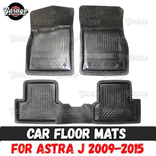 Car floor mats case for Opel Astra J 2009-2015 rubber 1 set / 4 pcs or 2 pcs accessories protect of carpet decoration