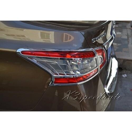 Free Shipping Chromed Rear Tail Light Lamp Cover Trim For Nissan Sentra Sylphy 2012 2013-2018