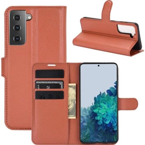 50pcs/lot PU leather Flip Wallet Litchi Grain Phone Case For Samsung Galaxy S21 Plus S20 Ultra A02S A12 M51 A42 5G A21 A01 EU