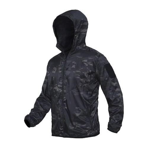 Mens Summer Waterproof Tactical Jacket Breathable Thin Raincoat Military Thin Windbreaker Army Skin Jacket Plus Size 3XL