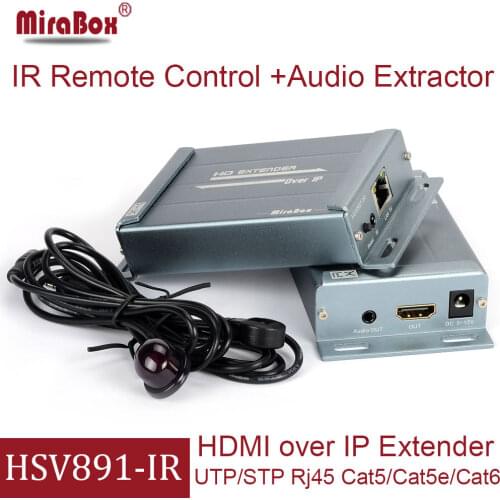 Over TCP IP HDMI Extender Cat5 with IR 100m/120m/150m with Audio Extractor by UTP/STP Rj45 Cat5e/Cat6 HDMI Ethernet Extender