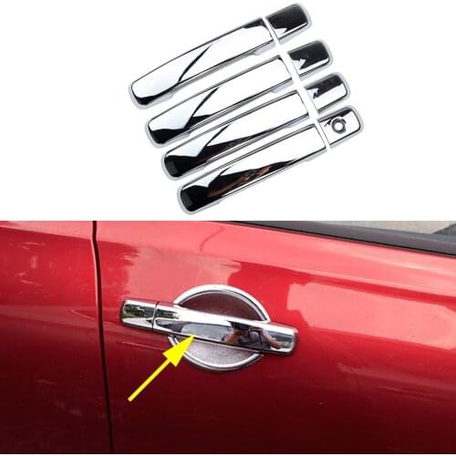 Chrome Door Handle Without Key Holes Cover Fit For Nissan Qashqai J10 2007-2013 Car Auto Exterior Accessories Molding Trim