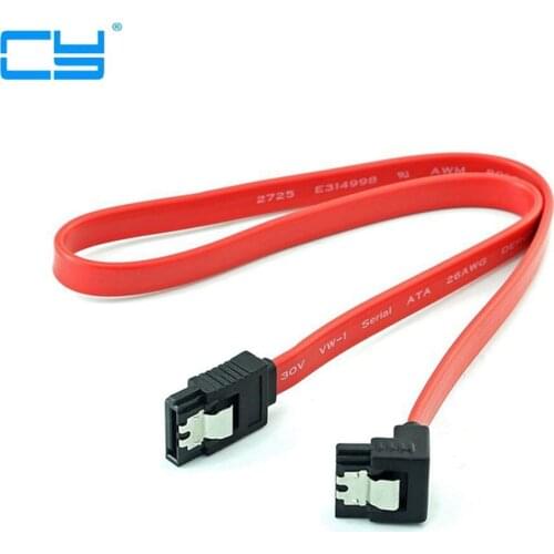 SATA 7pin female to female Extension Cable with Locking Latch and 90 Degree Angled sata Plug for Hard Disk 0.3m/30cm 1m/100cm